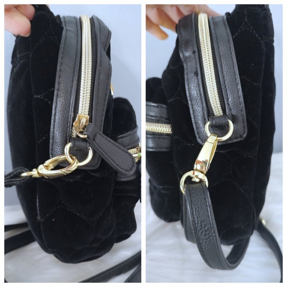 Betsey Johnson velvety quilted mini backpack EUC - Picture 5 of 7